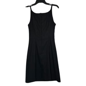 Vintage Little Black PinStripe Mini Bodycon Dress 90s Staple CapsuleWardrobe P29